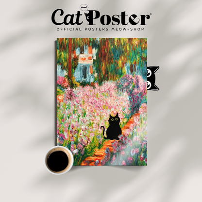 Cat In Monet Blooming Garden