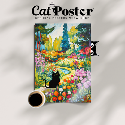 Cat In Renoir Blooming Garden