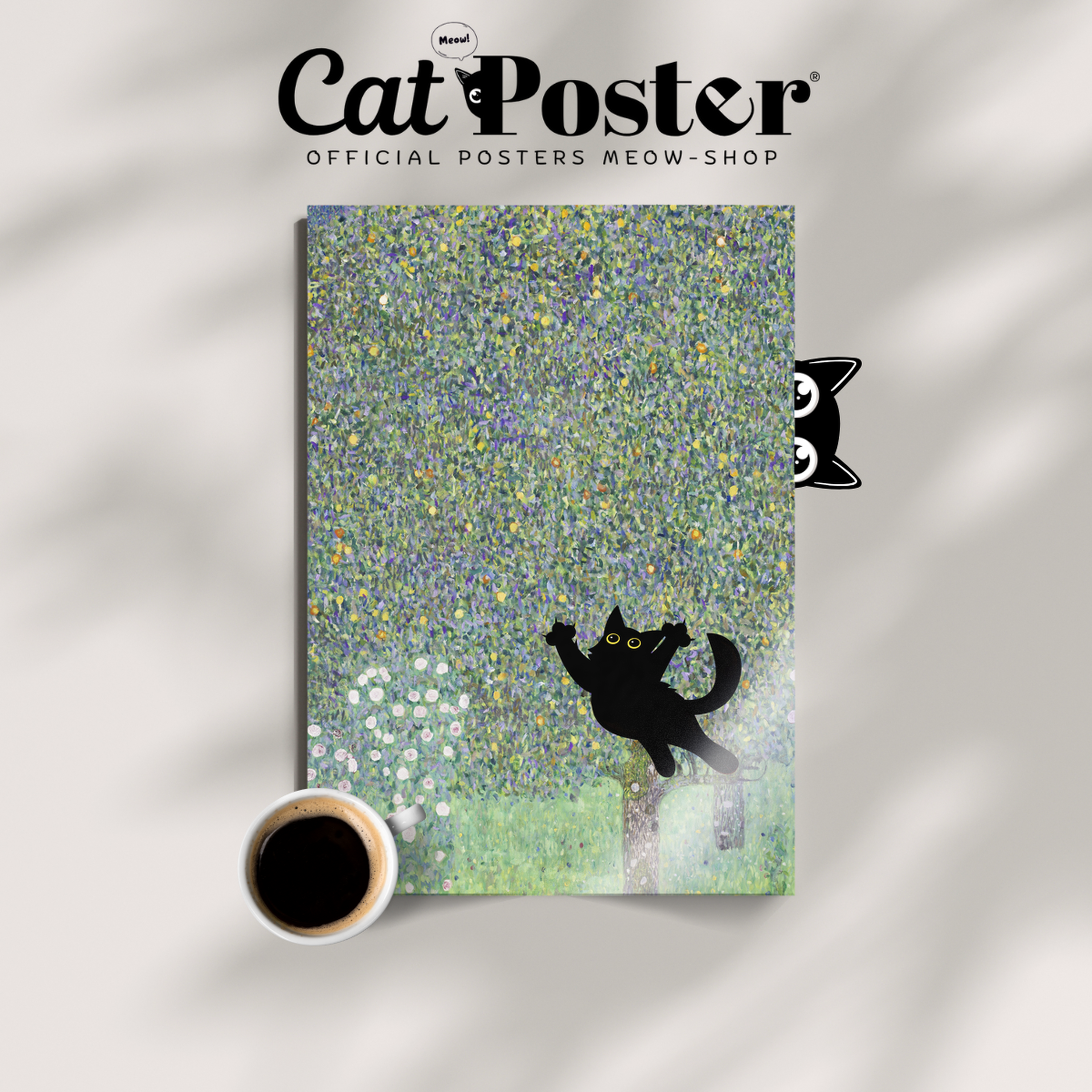 Cat Jump X Klimt Apple Tree I