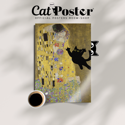 Cat Jump X Klimt The Kiss