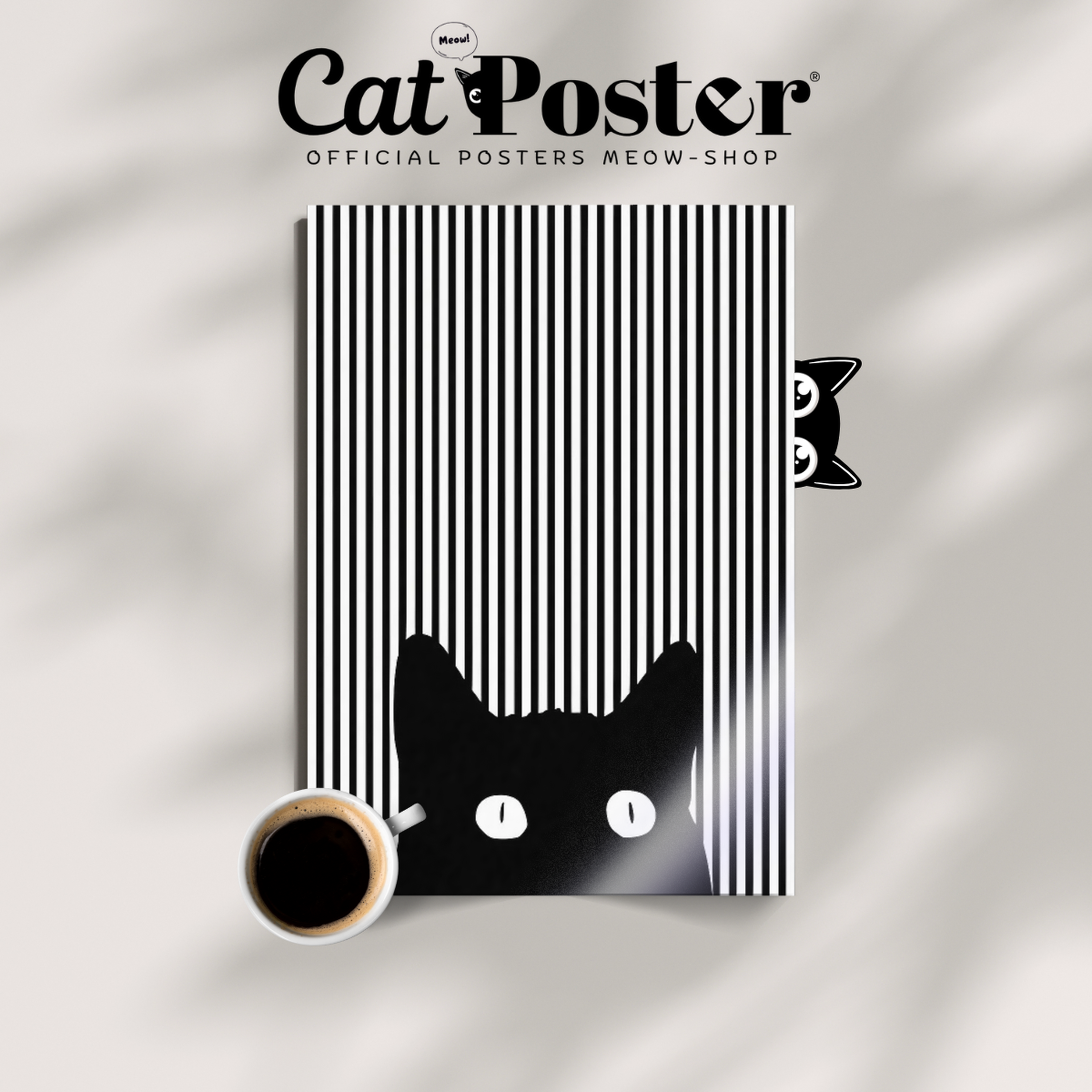 Cat Line B W 1 2