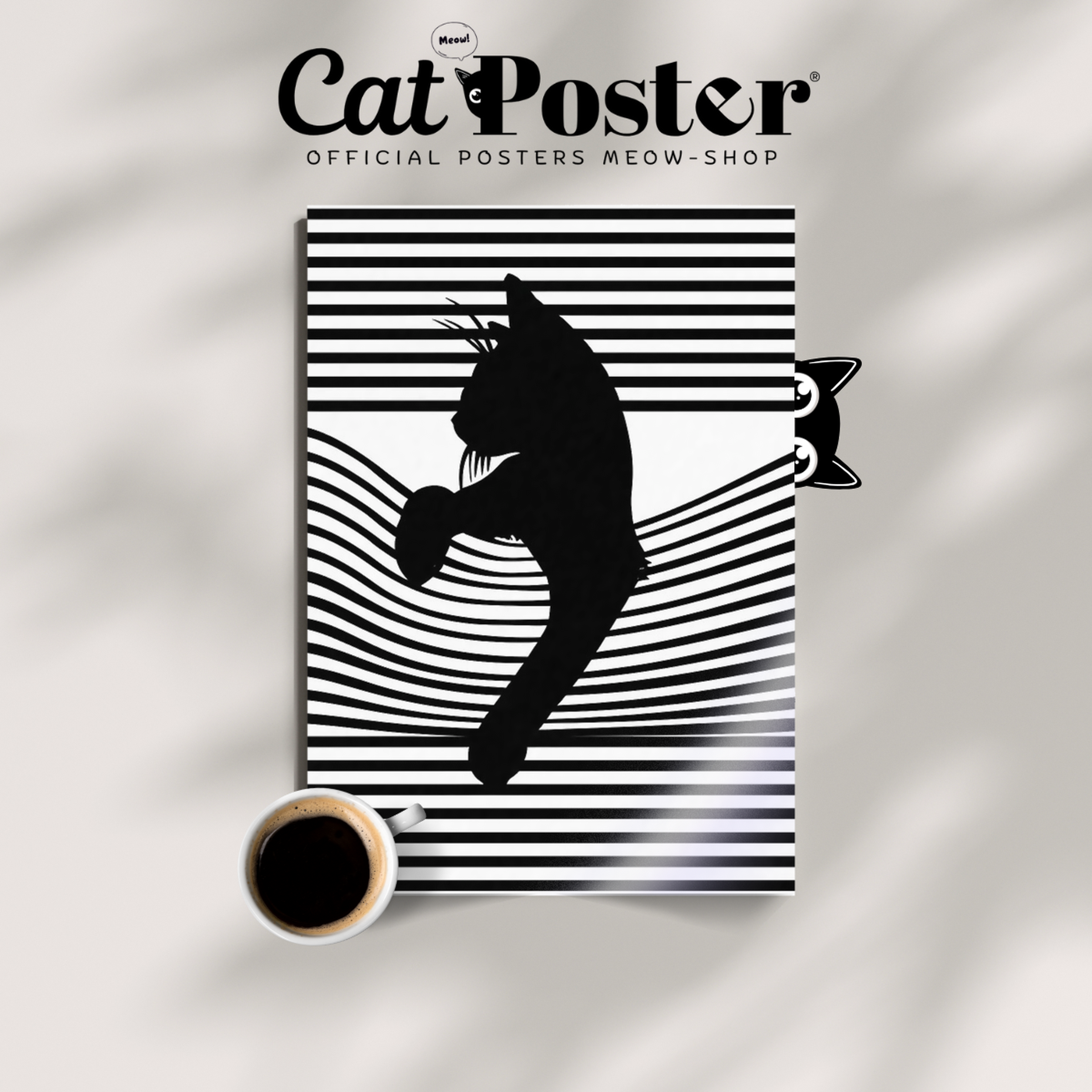 Cat Line B W 2 2