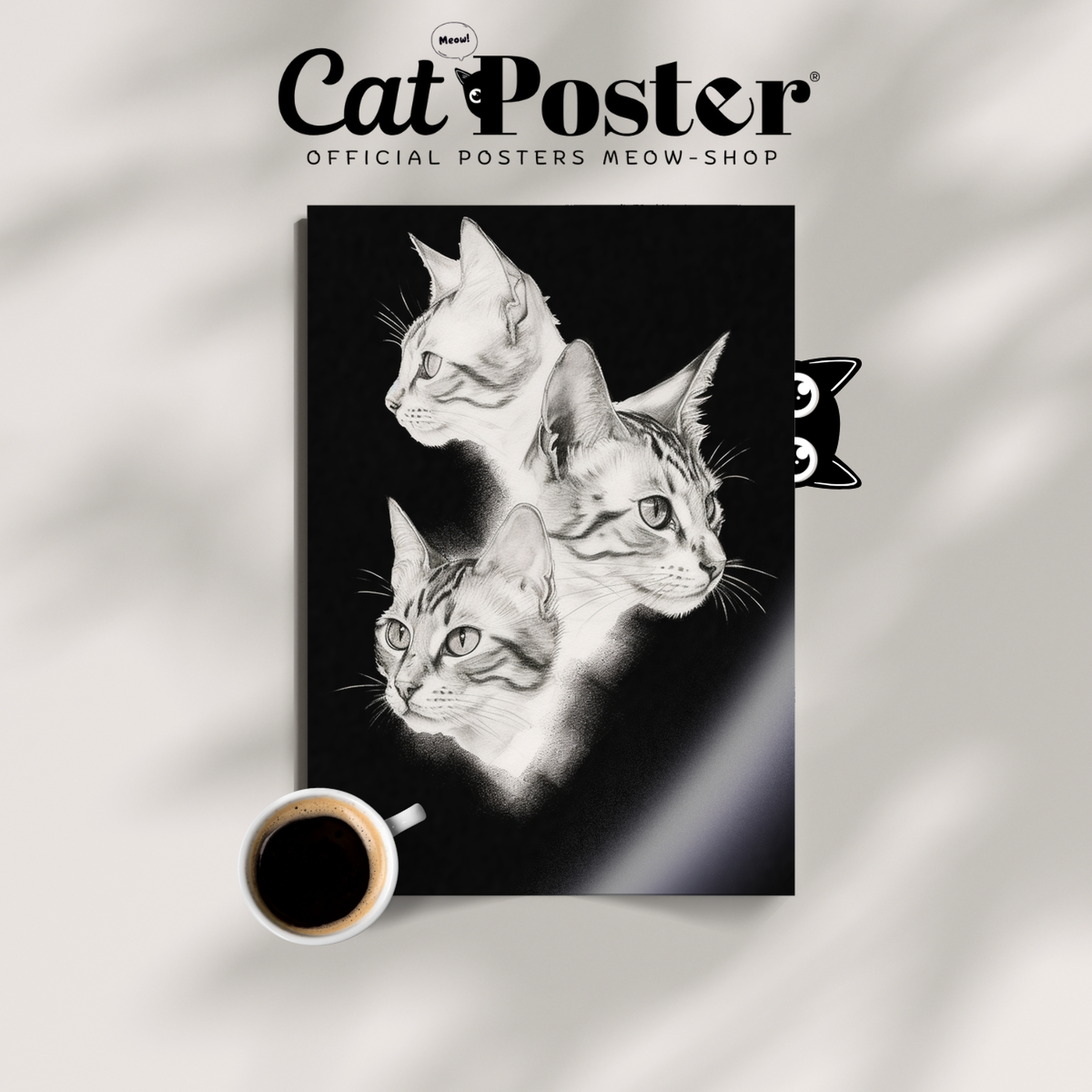 Cat Trio Of Shadows