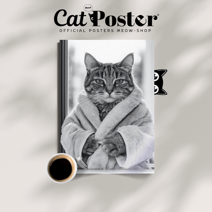 Cozy Cat Bathrobe Look