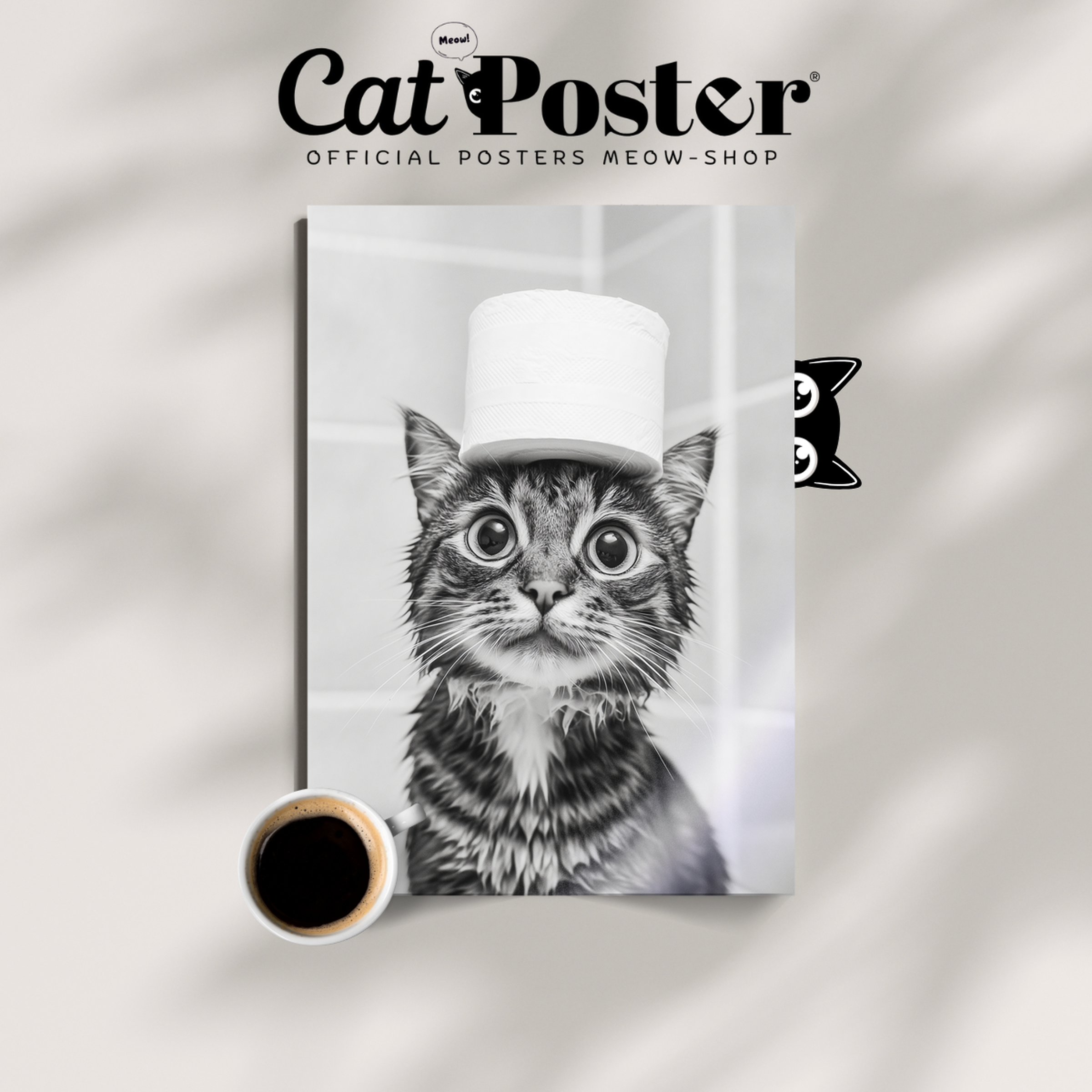 Cozy Cat Toilet Paper Hat 2