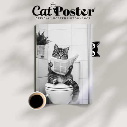 Cozy Cat Toilet Reading 2