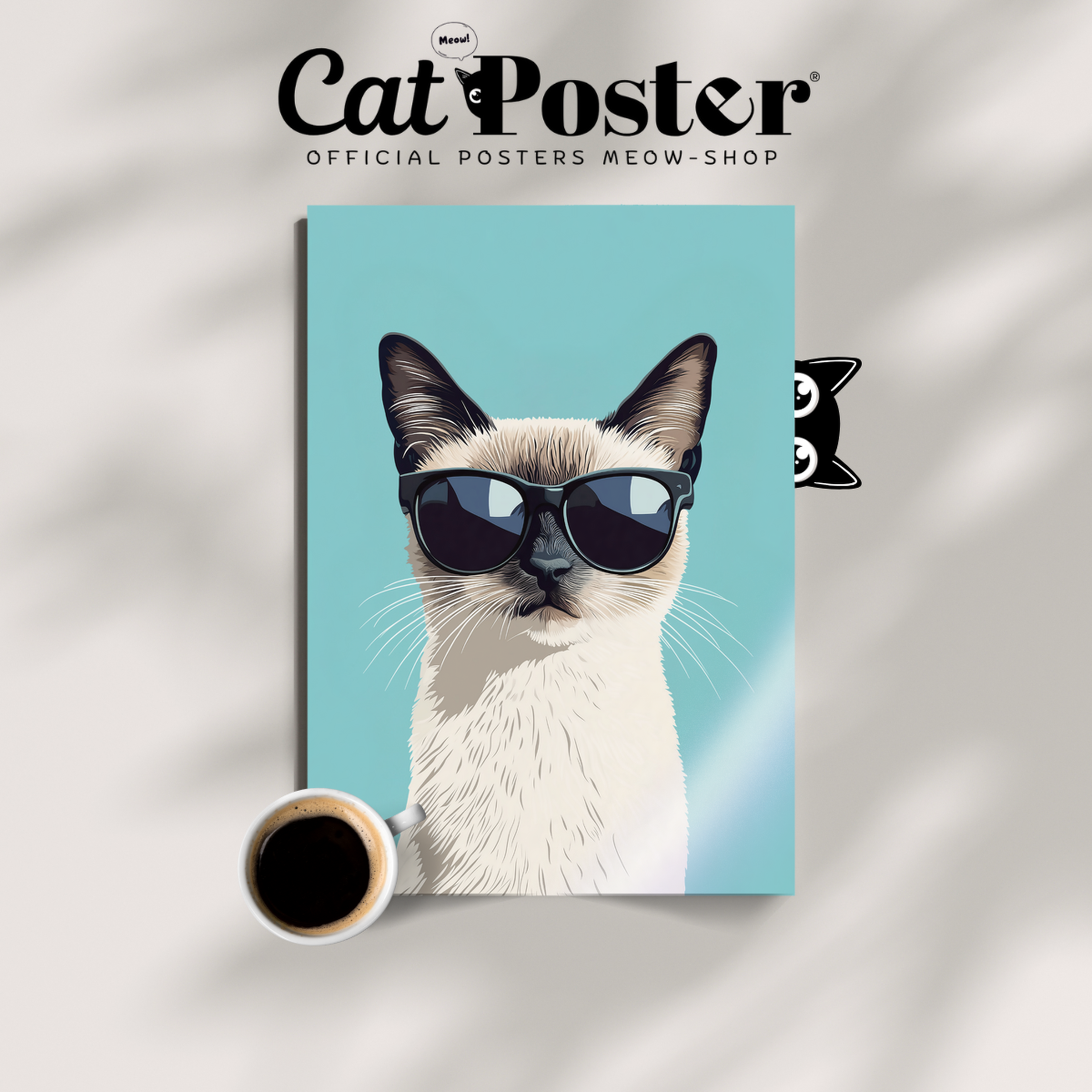 Groovy Cat Cyan