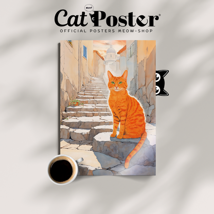 Orange Cat In Greece