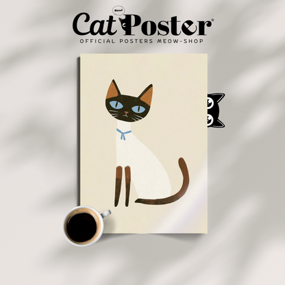 Pop Cat Blue Ribbon