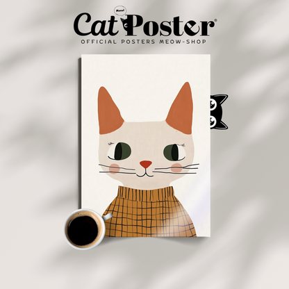 Pop Cat Checkered Shirt