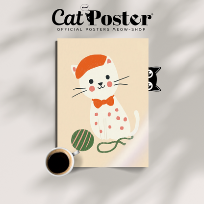 Pop Cat Orange Bow