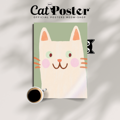 Pop Cat Pastel Face