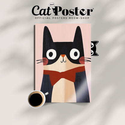 Pop Cat Red Bowtie