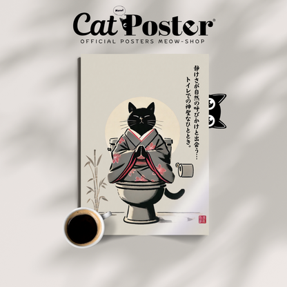 Zen Cat Kimono Red