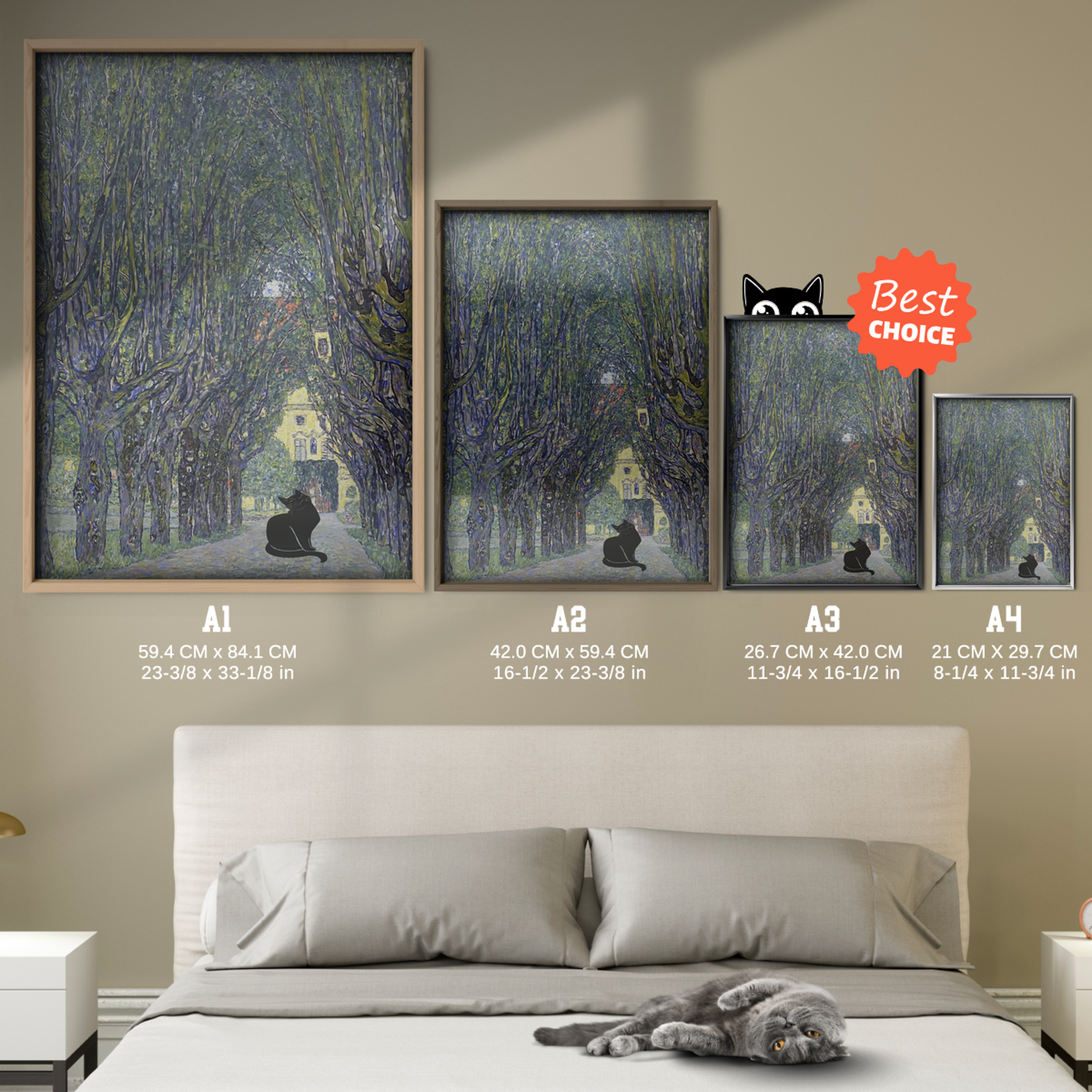 Black Cat X Klimt The Avenue In The Park