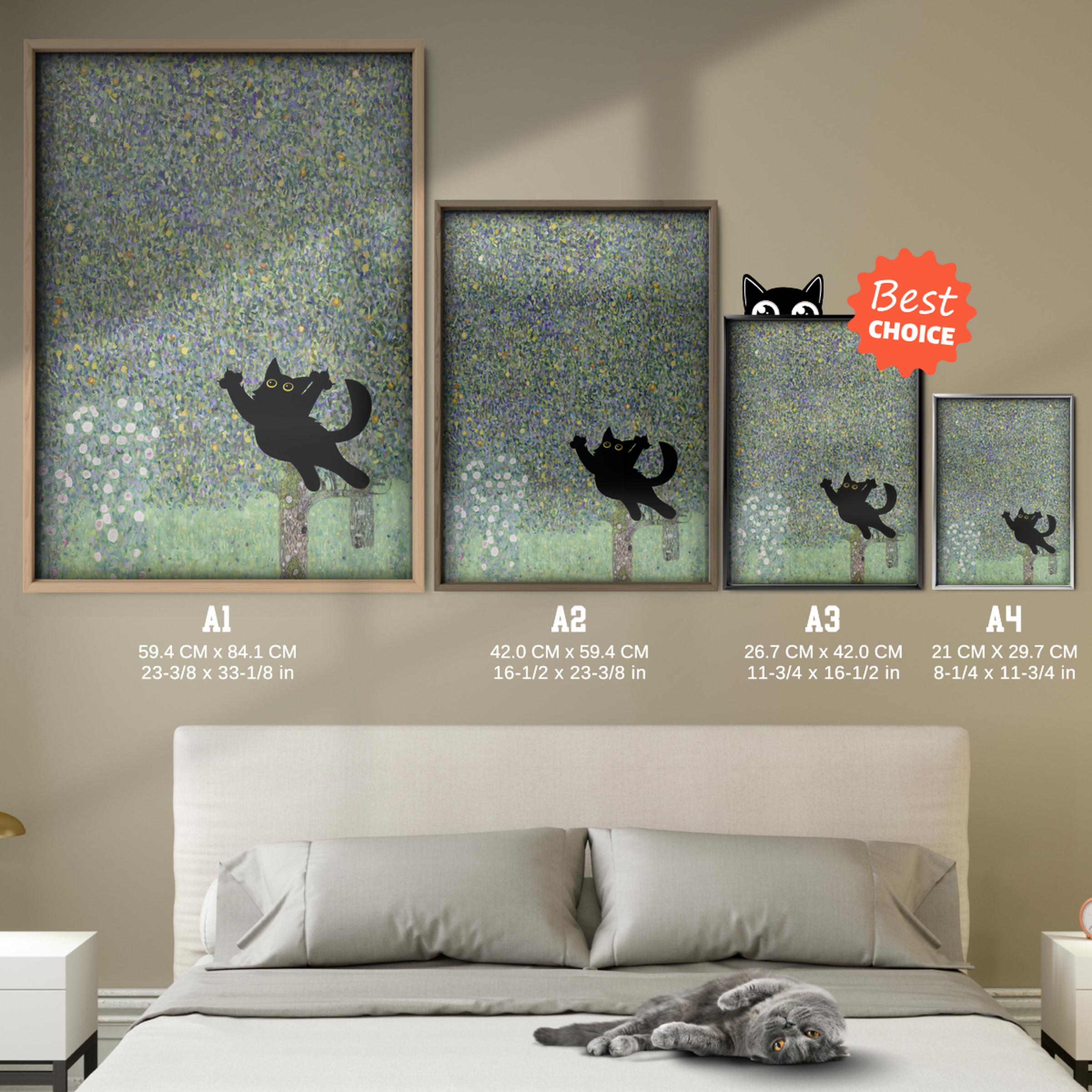 Cat Jump X Klimt Apple Tree I