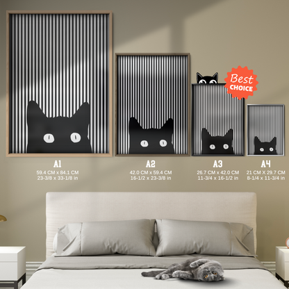 Cat Line B W 1 2
