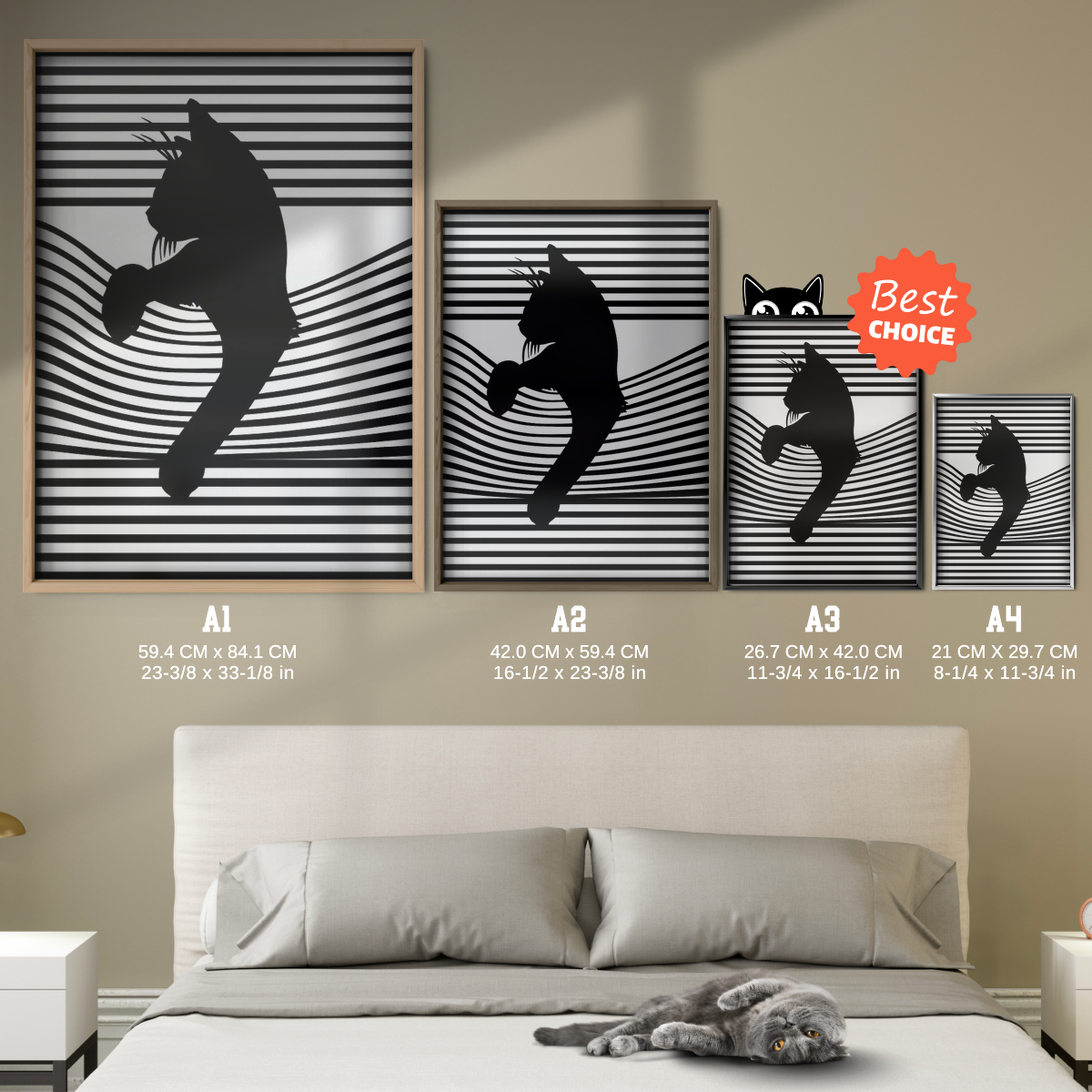 Cat Line B W 2 2