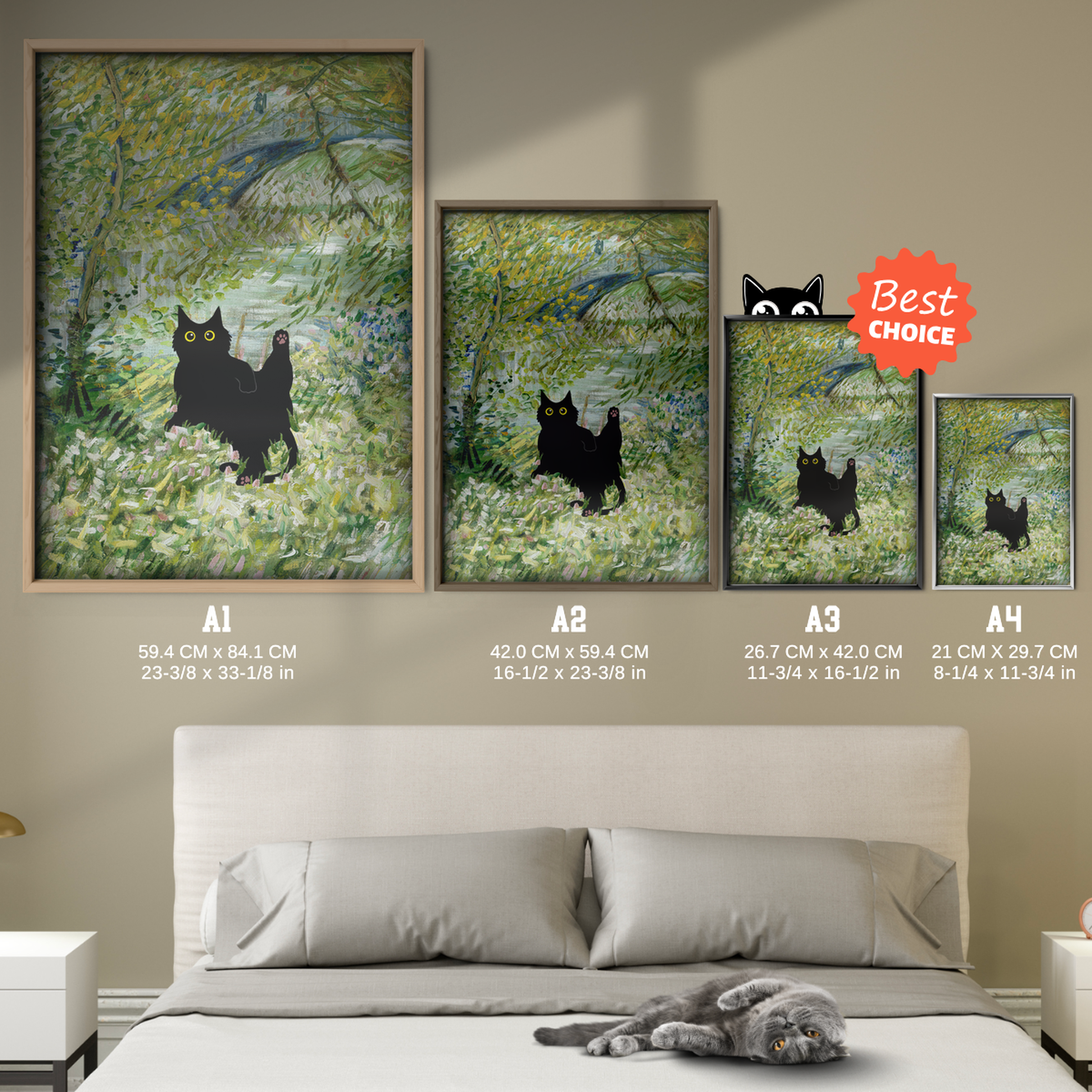 Cat Monet Spring