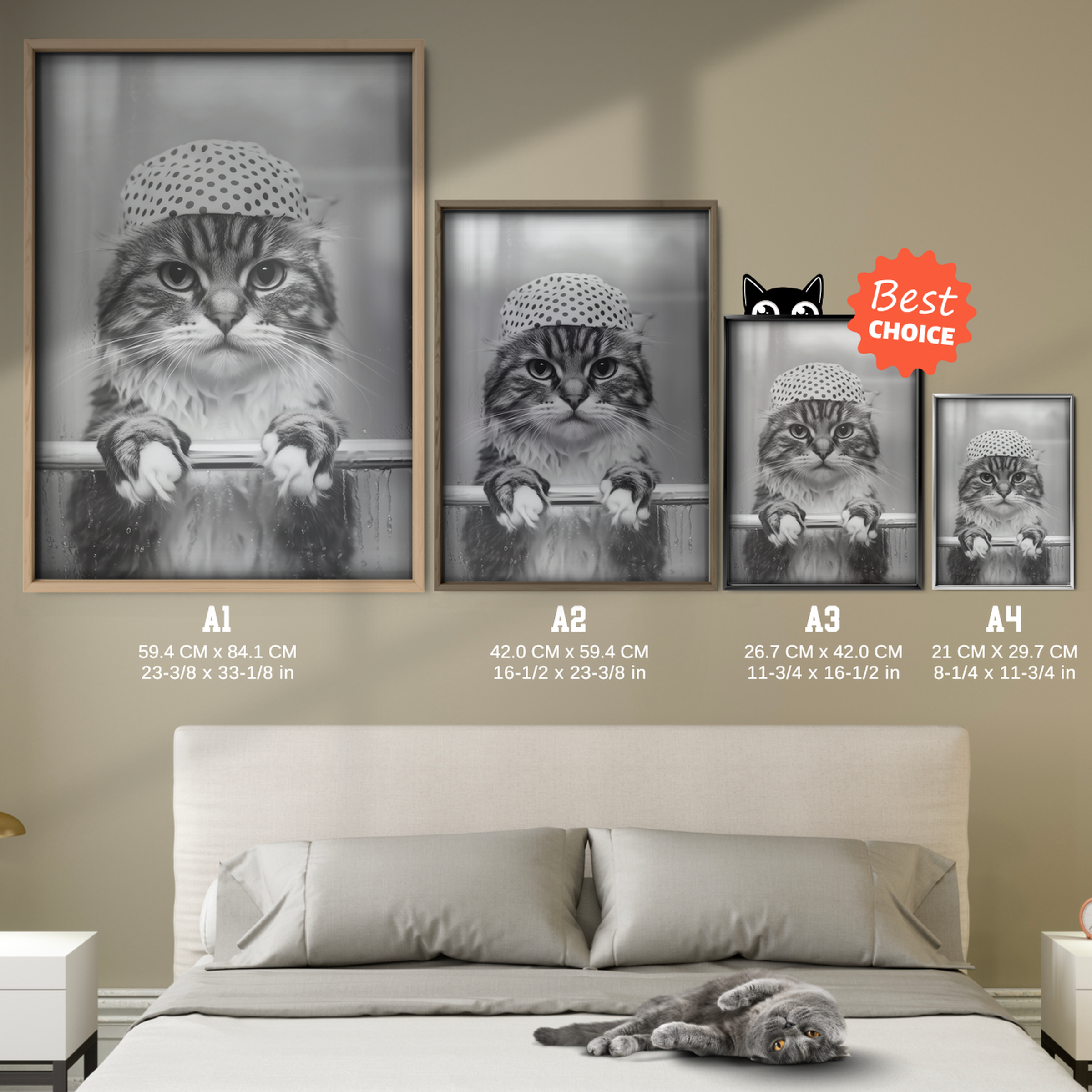 Cozy Cat Shower Cap