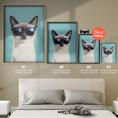 Groovy Cat Cyan