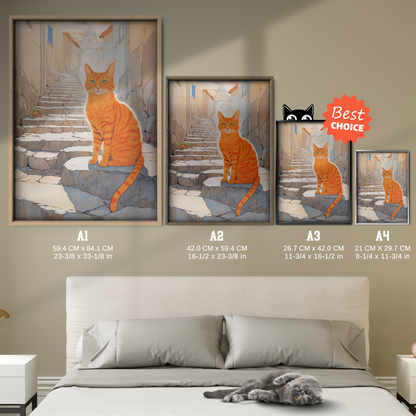 Orange Cat In Greece