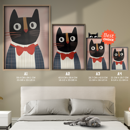 Pop Cat Gentleman Check