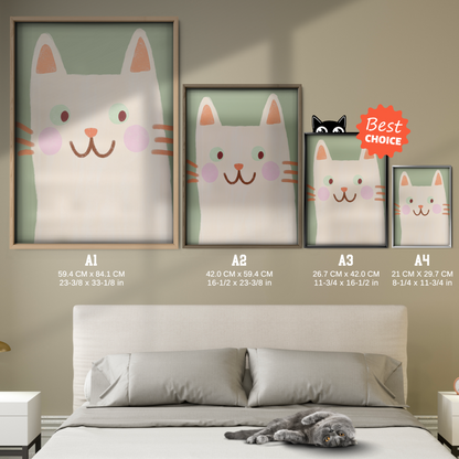 Pop Cat Pastel Face