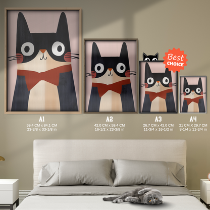 Pop Cat Red Bowtie