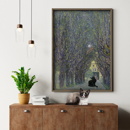 Black Cat X Klimt The Avenue In The Park