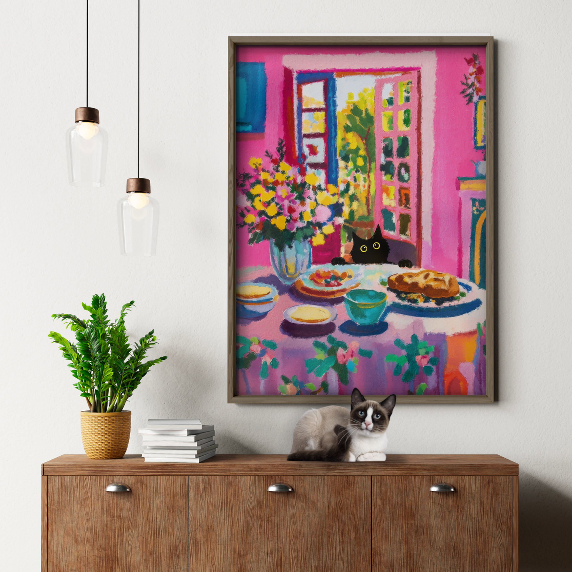 Cat Matisse Breakfast