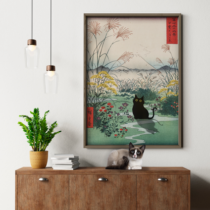 Cat In Hiroshige Autumn Moon
