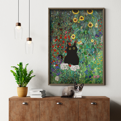 Cat In Klimt Sunflower