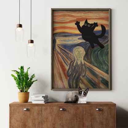 Cat Jump X Van Gogh The Scream