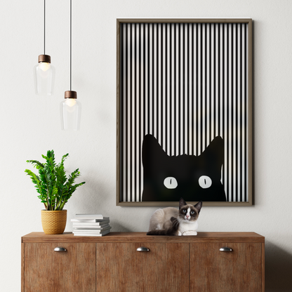 Cat Line B W 1 2