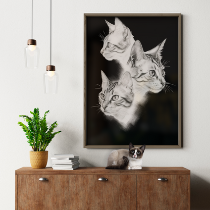 Cat Trio Of Shadows