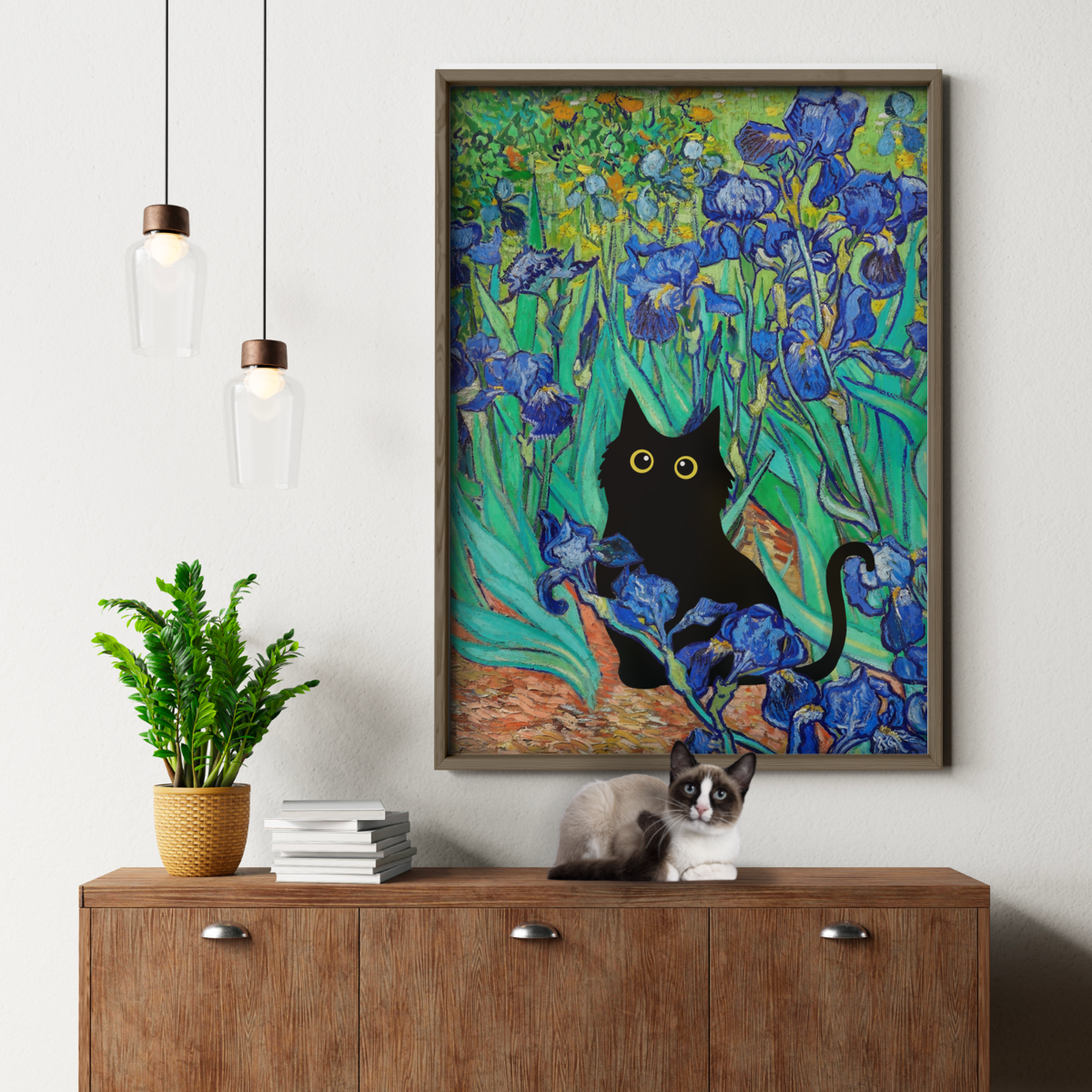 Cat X Van Gogh Iris