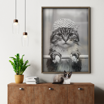 Cozy Cat Shower Cap