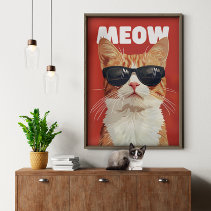 Groovy Cat Red Meow