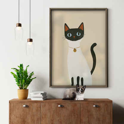 Pop Cat Golden Pendant