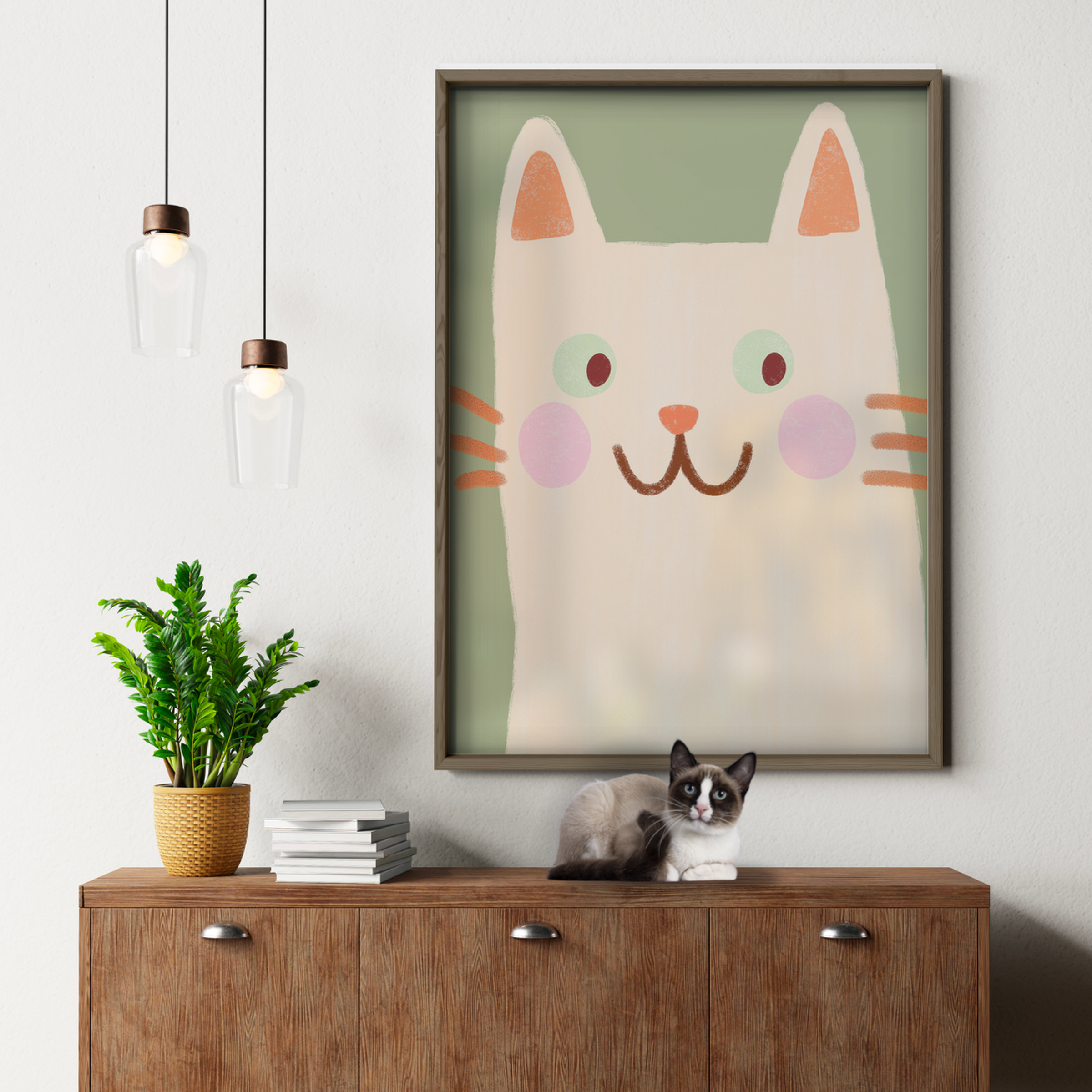 Pop Cat Pastel Face