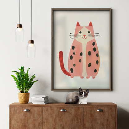 Pop Cat Pink Dots