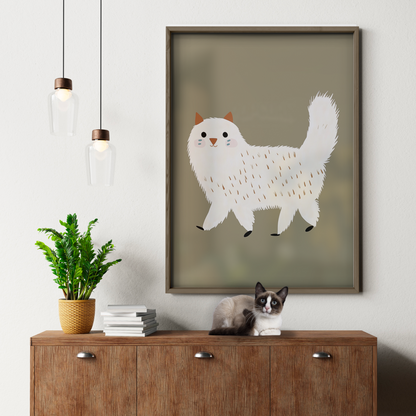 Pop Cat White Tail