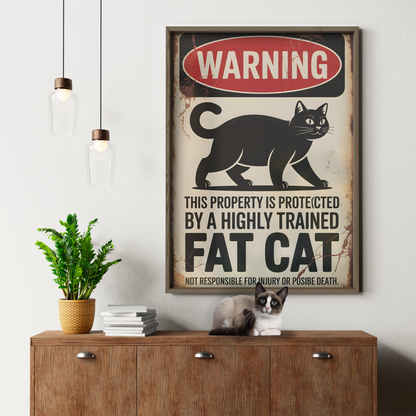 Warning Fat Cat